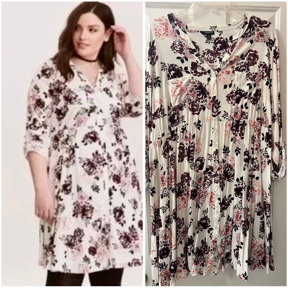 ⬇️Price Drop! Torrid floral Challis dress